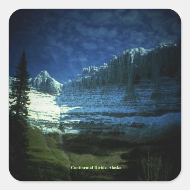 Sticker Carré Grande division continentale en Alaska (Devant)
