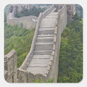 Sticker Carré Grande Muraille, Jinshanling, Chine