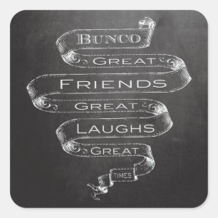 Sticker Carré Grands amis de Bunco