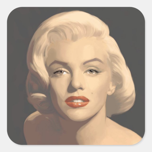 Sticker Carré Graphic Grey Marilyn (Devant)