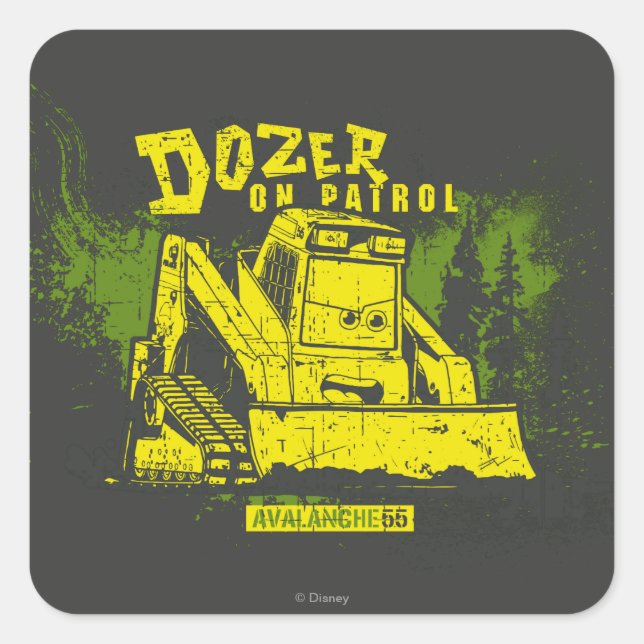 Sticker Carré Graphique d'avalanche (Devant)