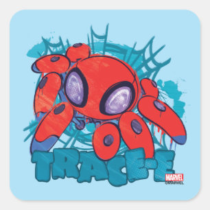 Sticker Carré Graphique d'esquisse de caractères TRACE-E