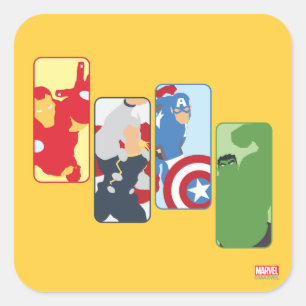 Sticker Carré Graphique emblématique des Avengers