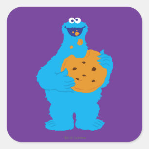 Sticker Carré Graphique Monstre Cookie