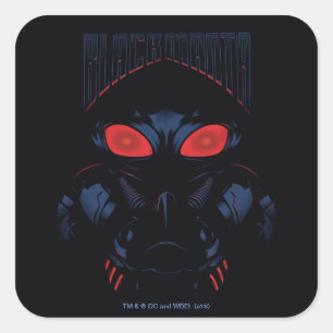 Sticker Carré Graphique ombragé de Manta noir d'Aquaman  