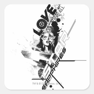 Sticker Carré Graphique Star Sapphire 9