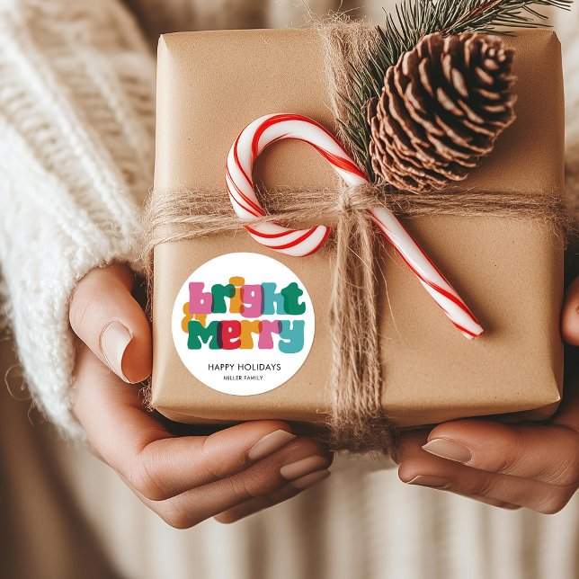 Sticker Carré Gras Joyeux Joyeux Joyeux Joyeux Joyeux Monogramme (Créateur téléchargé)