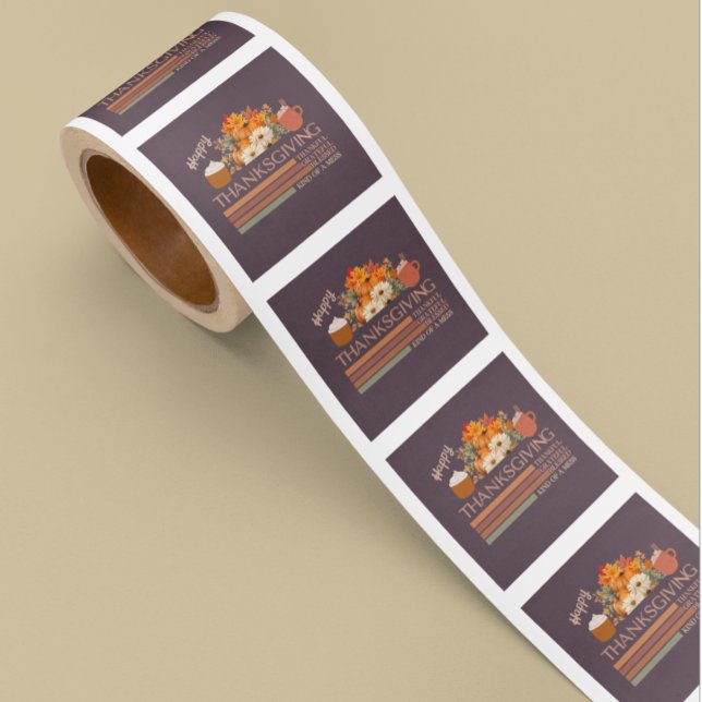 Sticker Carré Gratuit Gratuit Conception De Thanksgiving (Créateur téléchargé)