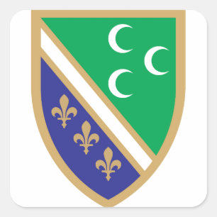 Sticker Carré Grb Sandžaka, manteau de Sandžak des bras