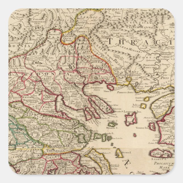 Sticker Carré Grèce et Macédoine (Devant)