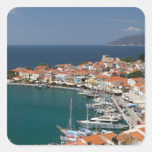 Sticker Carré GRÈCE, Îles de la mer Égée nord-orientale, SAMOS, 
