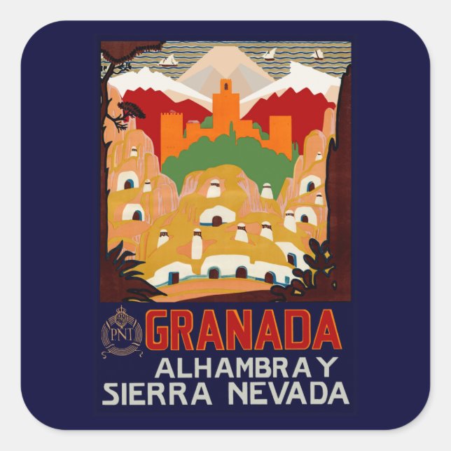 Sticker Carré Grenade Espagne (Devant)