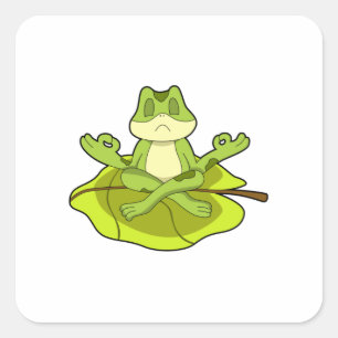 Sticker Carré Grenouille en Méditerranée