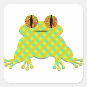 Sticker Carré Grenouille mûre