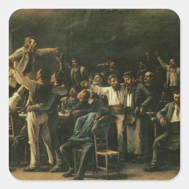 Sticker Carré Grève, 1895 (Devant)