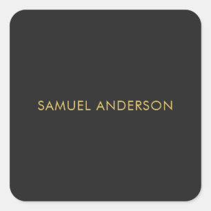 Sticker Carré Grey Gold Color Professional Ajouter un nom