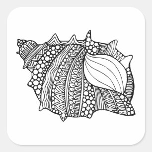 Sticker Carré Griffonnage inspiré