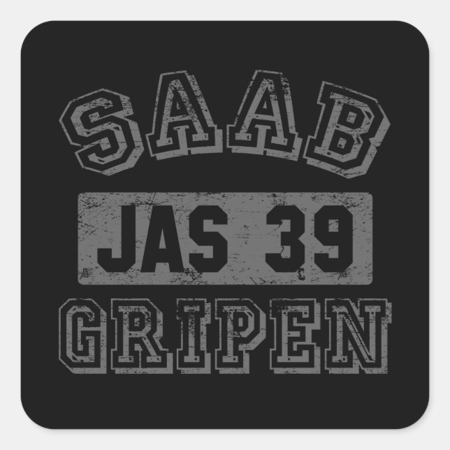 Sticker Carré Gripen Saab (Devant)