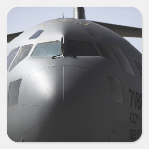Sticker Carré Gros plan de l'avant d'un C-17 Globemaster III