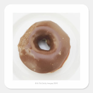Sticker Carré Gros plan d'une pâte à chocolat sur une assiette