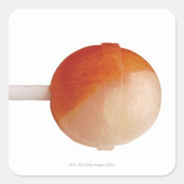 Sticker Carré gros plan d'une sucette (Devant)