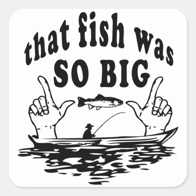 Sticker Carré Gros poisson (Devant)