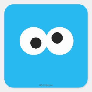 Sticker Carré Gros visage de Cookies Monster