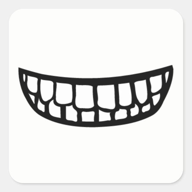 Sticker Carré Grosse bouche (Devant)
