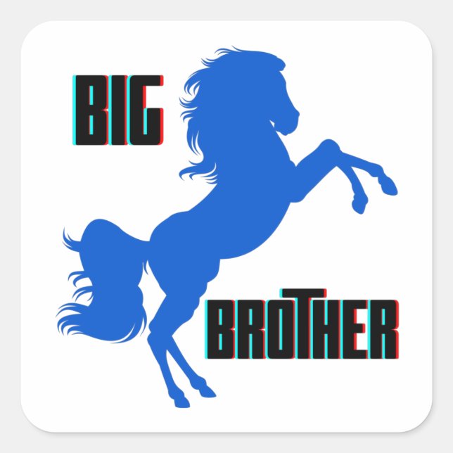 Sticker Carré Grother Horse Rearing (Devant)