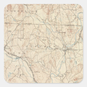 Sticker Carré Groton, le Massachusetts