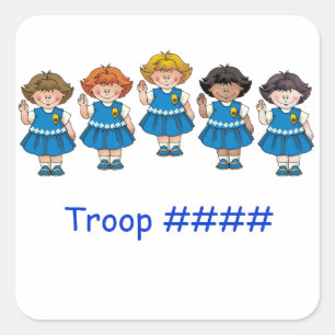 Sticker Carré Groupe de marguerite