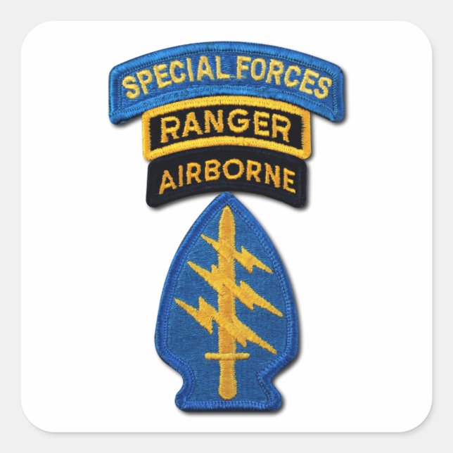 Sticker Carré Groupe des forces spéciales Green Berets FC SFG SO (Devant)