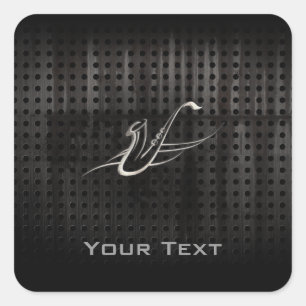 Sticker Carré Grunge Saxophone