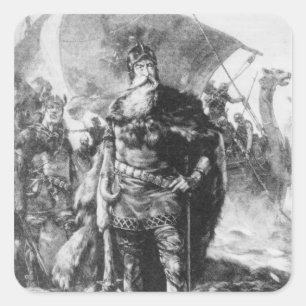 Sticker Carré Guerrier de Viking