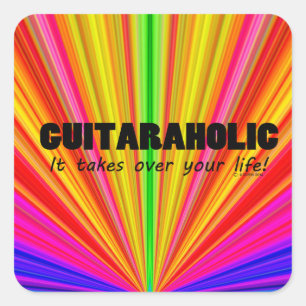 Sticker Carré Guitaraholic
