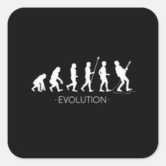 Sticker Carré Guitare |Évolution du guitariste | Rock Music Guit