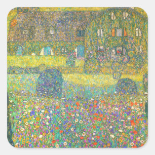 Sticker Carré Gustav Klimt Country House by the Attersee