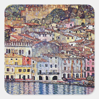 Sticker Carré Gustav Klimt - Malcesine au lac de Garde Italie