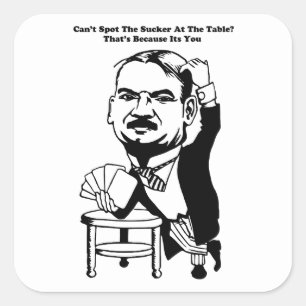 Sticker Carré guy poker casino sucker cite art