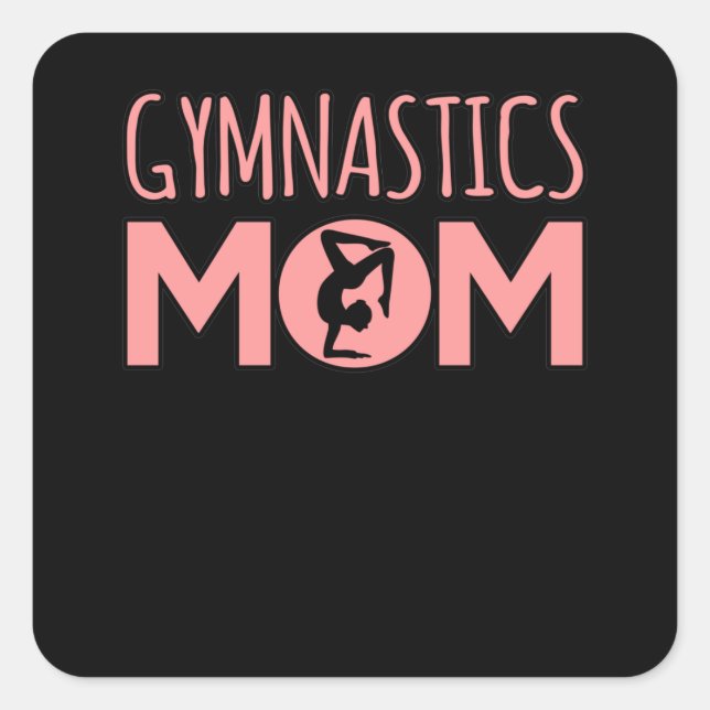 Sticker Carré Gymnastics Mom Gymnast Gymnastic Sports Lover Grap (Devant)
