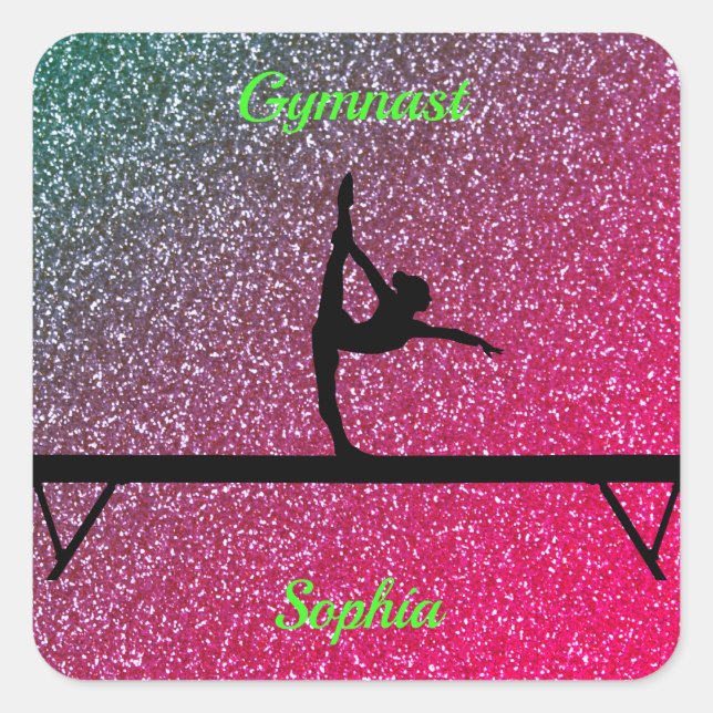 Sticker Carré Gymnastique Poutrelle de pastèque (Devant)