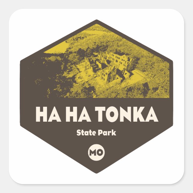 Sticker Carré Ha Ha Tonka State Park Missouri (Devant)