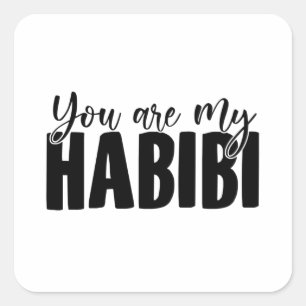 Sticker Carré Habibis Cadeaux arabes Yallah-Habibi Habibo
