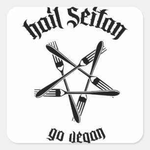 Sticker Carré Hail Seitan 1.1 (noir)