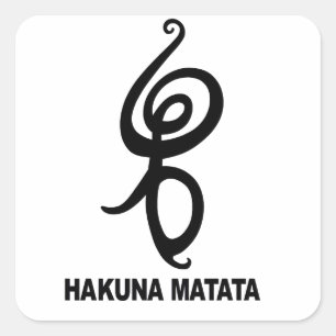 Sticker Carré Hakuna Matata - Symbole africain