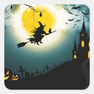 Sticker Carré Halloween
