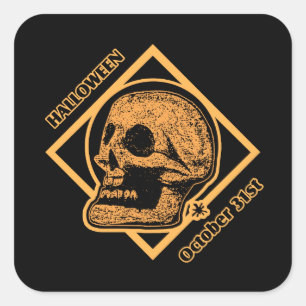 Sticker Carré Halloween 31 octobre