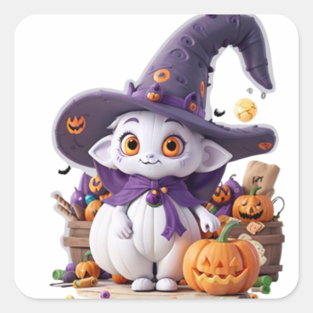 Sticker Carré Halloween Bunny (Devant)