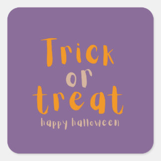 Sticker Carré Halloween Classique Ou Treat