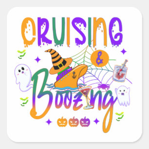 Sticker Carré Halloween de la croisière et du booing